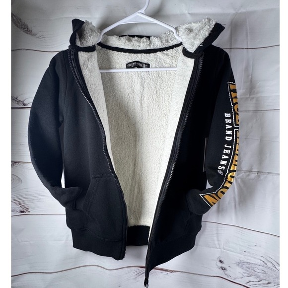 NWT True Religion Black Zip-Up Hoodie / Size S (8) / Sku0130 - Picture 6 of 11